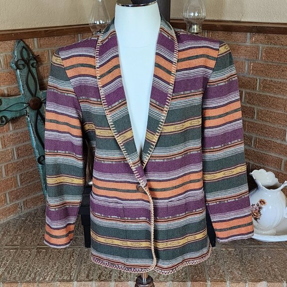 Vintage David Paul New York Southwest Style Blazer - Picture 1 of 5